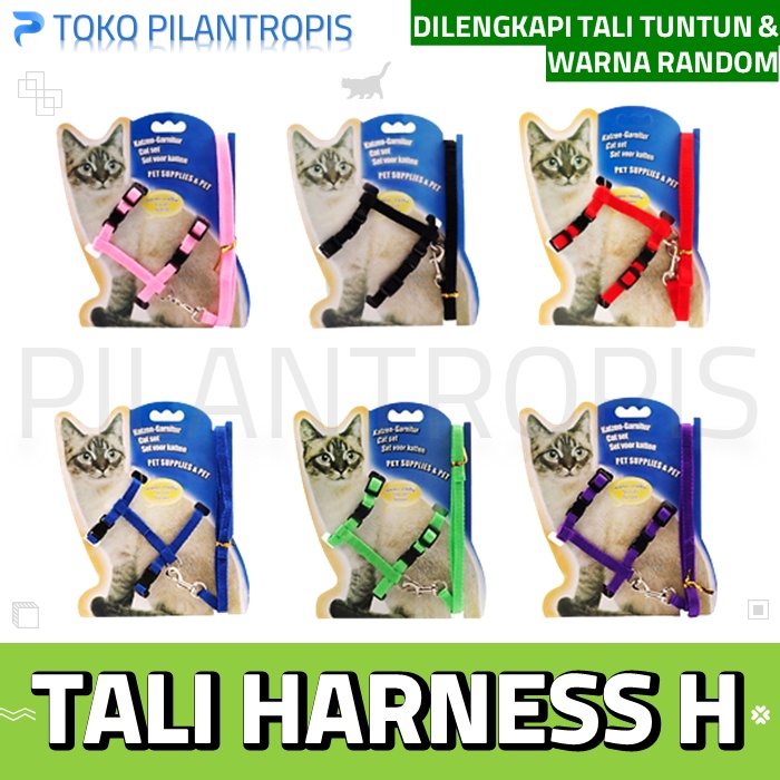 HARNESS H KUCING HARNES TALI UNTUK KUCING HERNES TALI KUCING JALAN HARNEST KUCING ACCESORIS ASESORIS PERLENGKAPAN KUCING MURAH