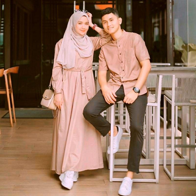Dodia Couple Millo Busana Muslim Pasangan Remaja Suami Istri Gamis Lebaran Kondangan Hajatan Af Shopee Indonesia