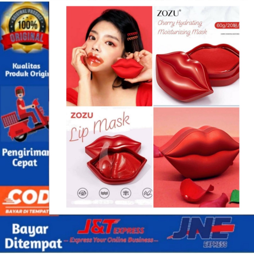 ⭐️⭐️BIG SALE⭐️ ⭐️ORIGINAL ZOZU LIP MASK Masker Perawatan Bibir Hitam Pelembab Bibir Kering/ Masker Bibir Collagen [ 20 Pcs ]ORI