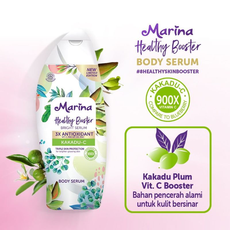 MARINA BODY SERUM - HEALTHY BOOSTER BRIGHT SERUM - MAQUI DAN KAKADU C 185 ML