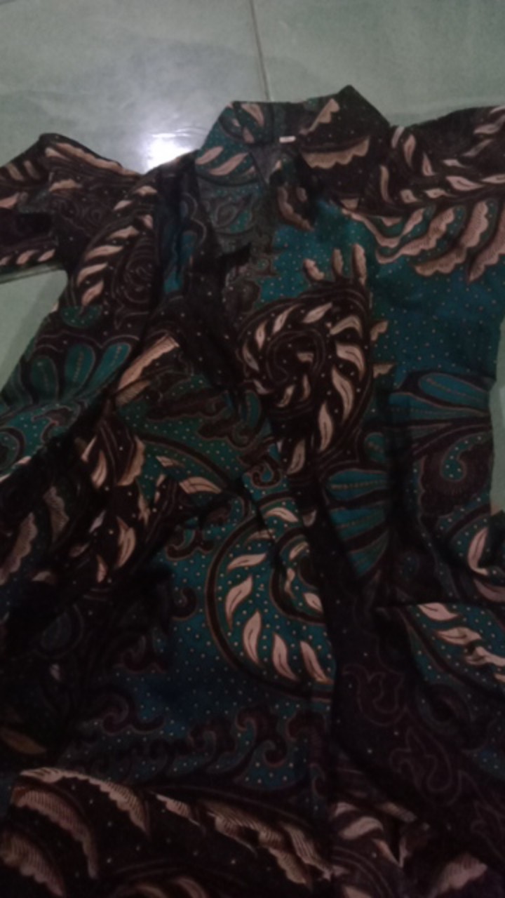 Batik Couple Keluarga Sania Ruffle Ori Ndoro Jowi Dnt Valvet Ijo