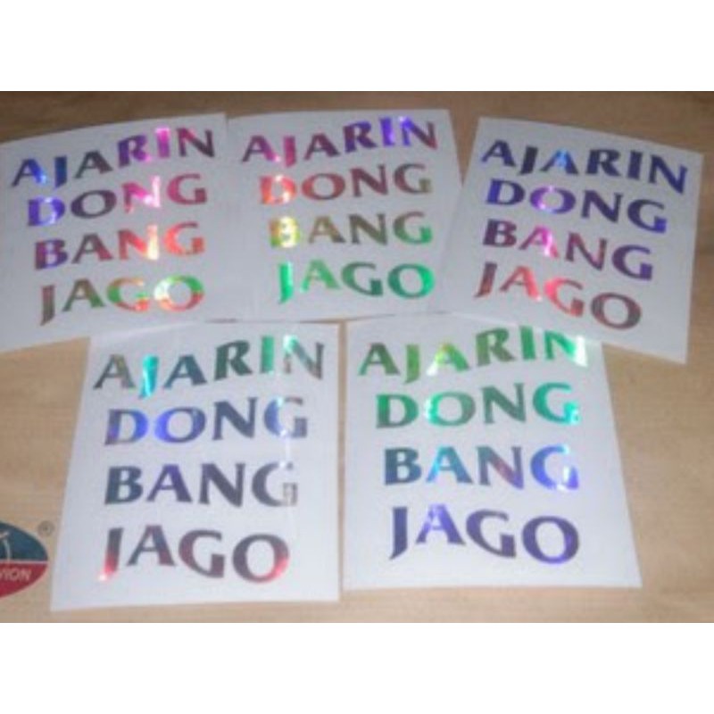 

sticker hologram bang jago