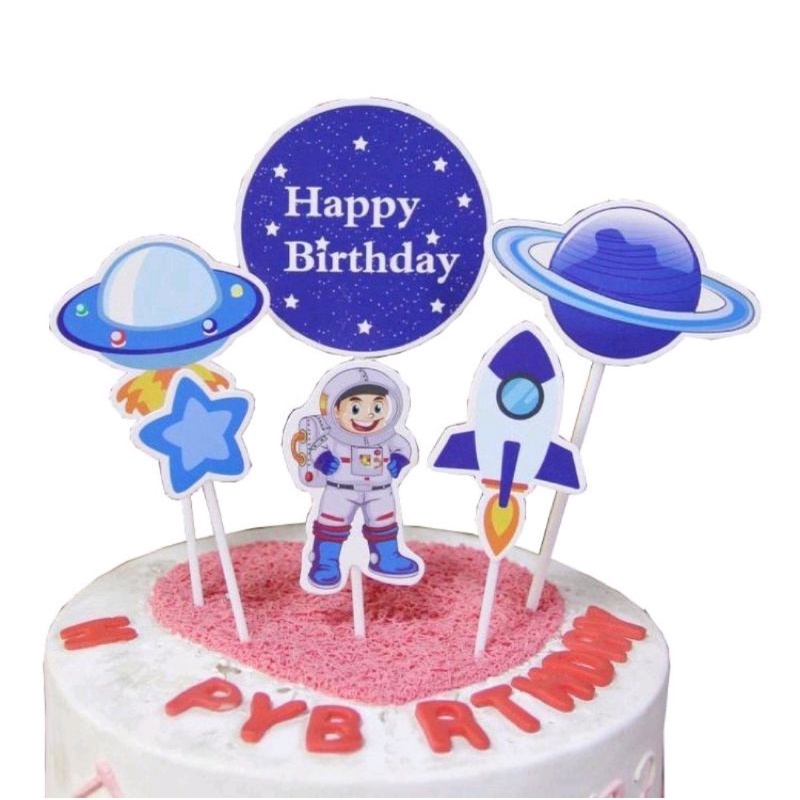 cake topper Astronot hiasan kue luar angkasa