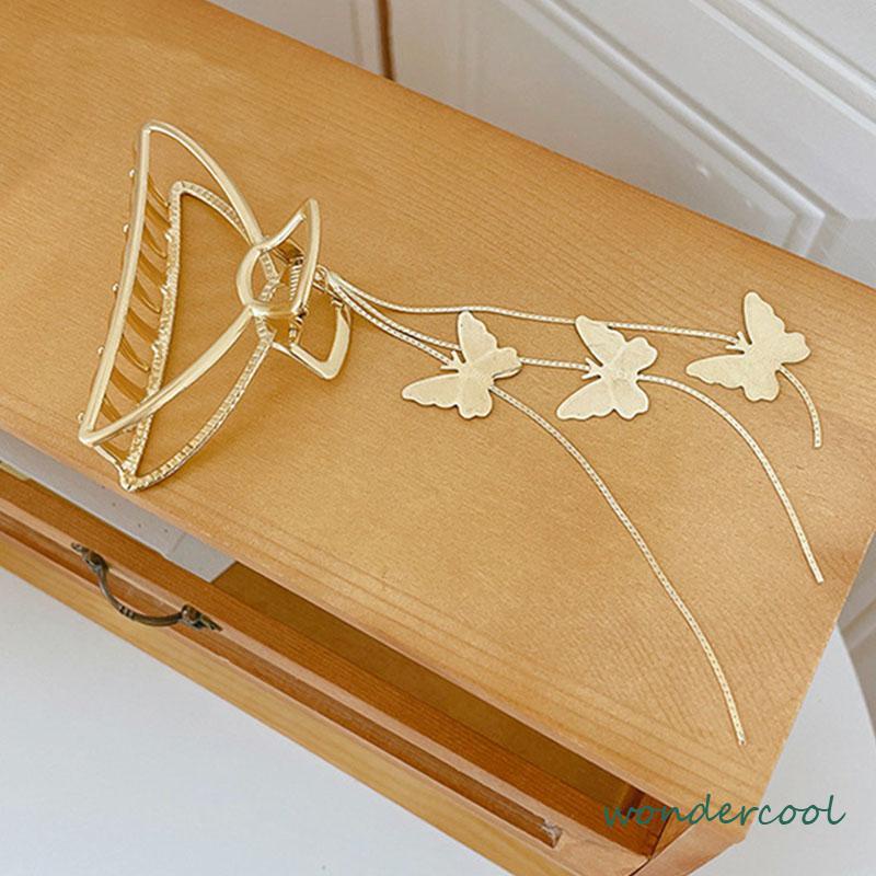 Butterfly Jepit Rambut Bentuk Kupu-Kupu Bahan Metal Ukuran Besar-Won