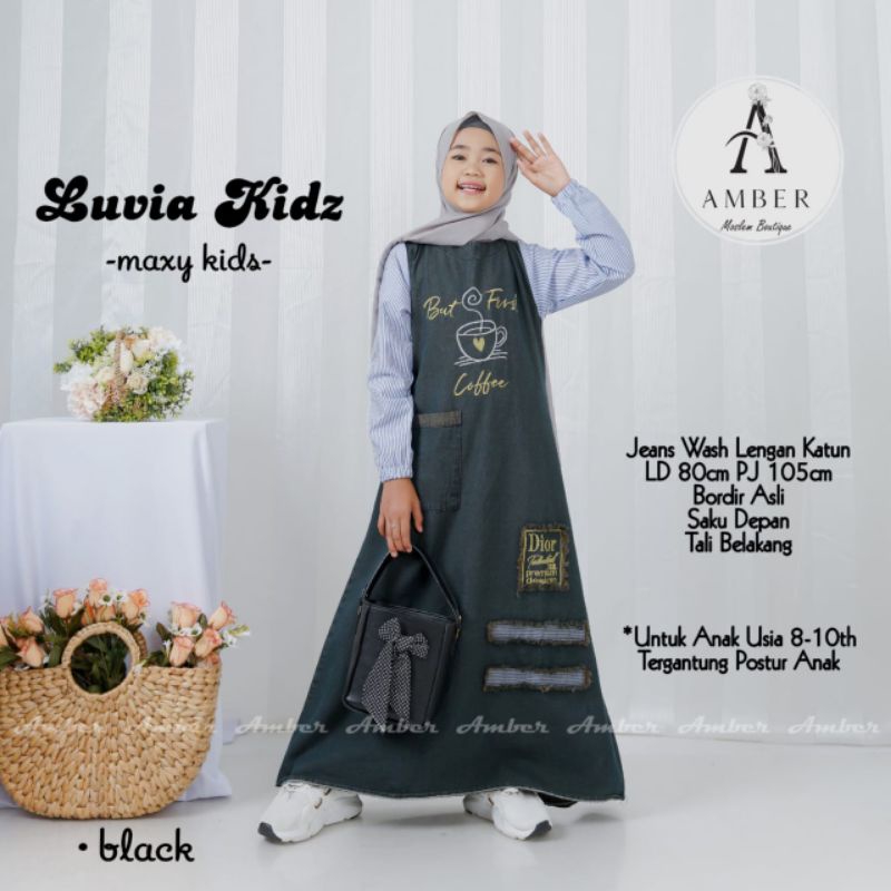 LUVIA MAXY JEANS ANAK / JEANS PREMIUM / GAMIS JEANS ANAK / GAMIS ANAK / BUSANA MUSLIM ANAK