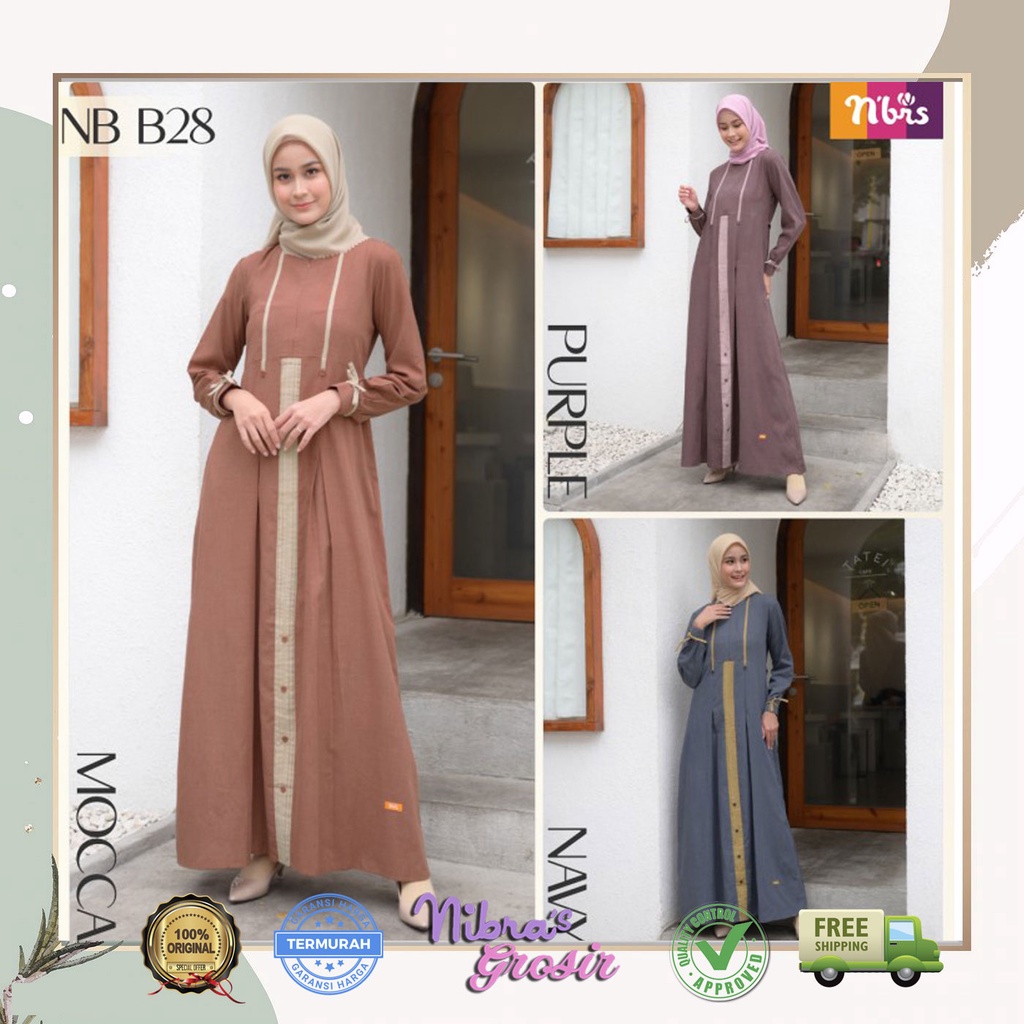 TERBARU GAMIS  NIBRAS NBRS NB B28 GAMIS DEWASA TERBARU MUSLIMAH / DRESS MUSLIMAH / GAMIS TERBARU NIB