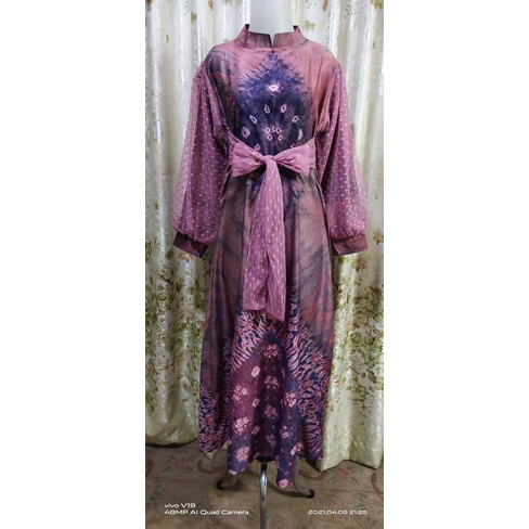 Couple Jumputan Lesty Bahan Sutra Velvet