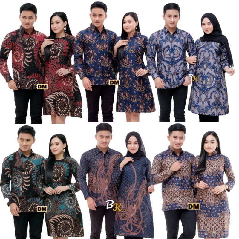 Seragaman kemeja Tunik wanita batik motif shogan HRB026 size M L XL XXL