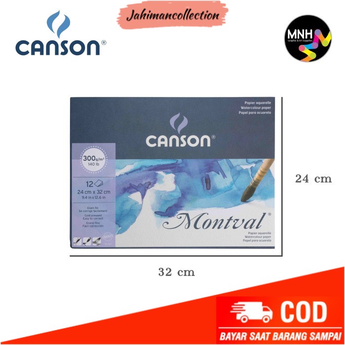 

✨ BISA COD ✨ Drawing Canson Montval 12S CP 300G - 24 x 32