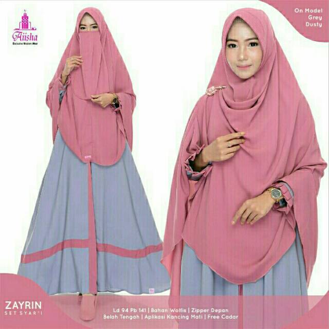 GAMIS + KHIMAR ZAYRIN ORIGINAL AIISHA