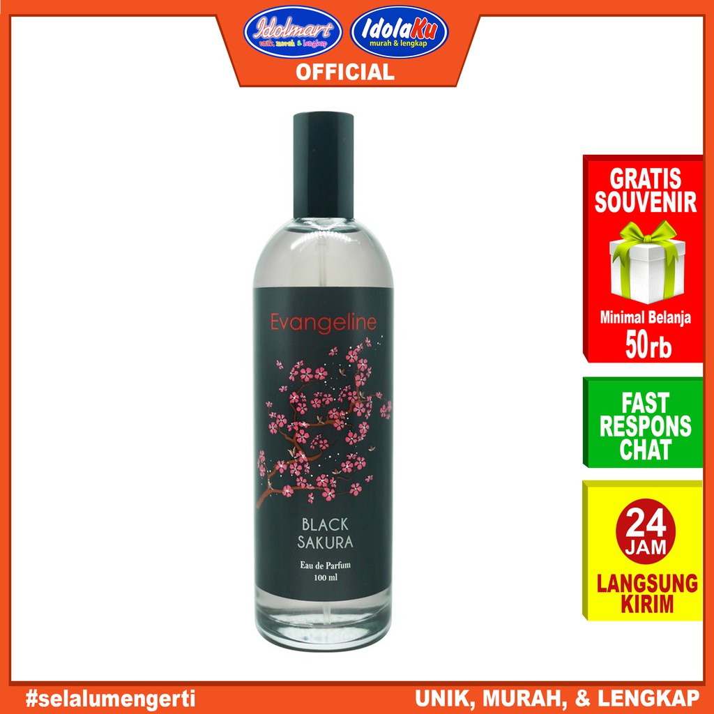 IDOLMART Parfum evangeline edp black sakura 100ml Idolmart Surabaya