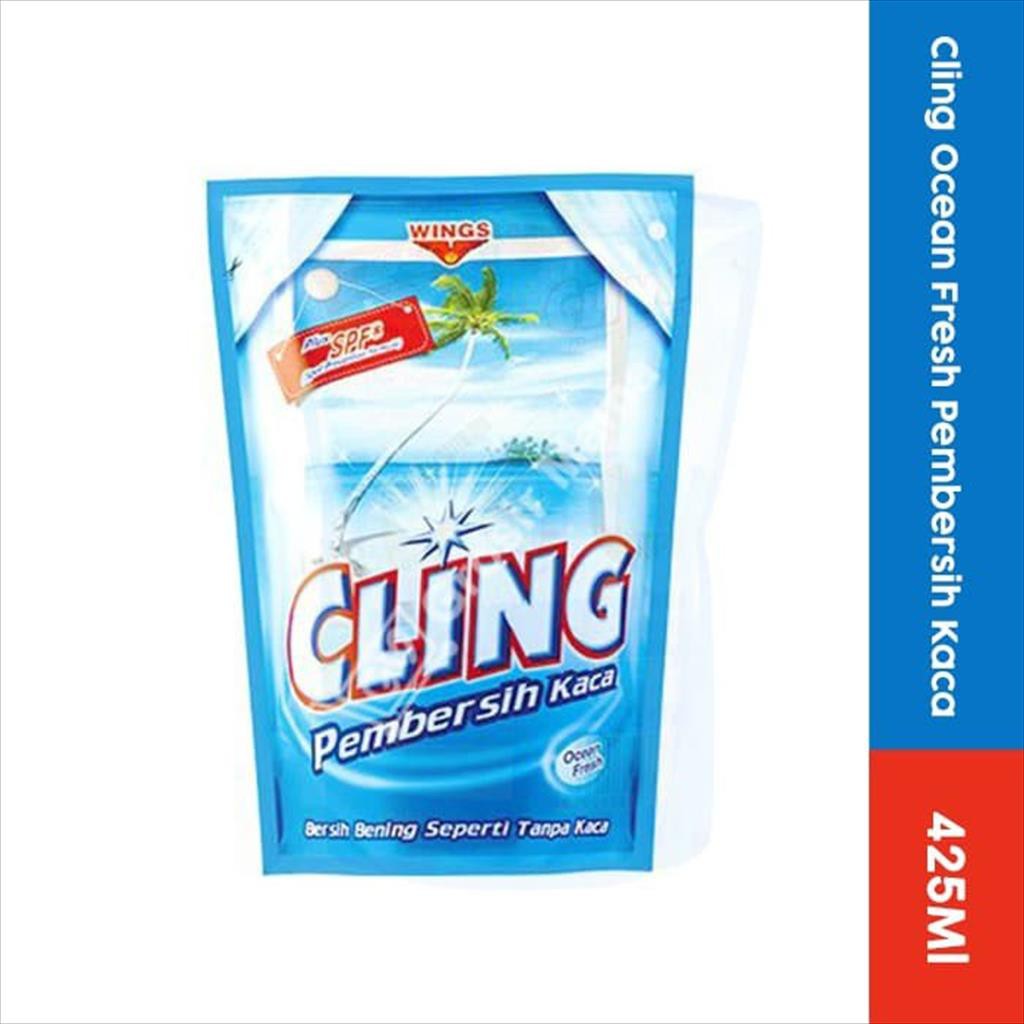 Cling Pembersih Kaca Ocean Fresh Pouch 425ml | Shopee Indonesia