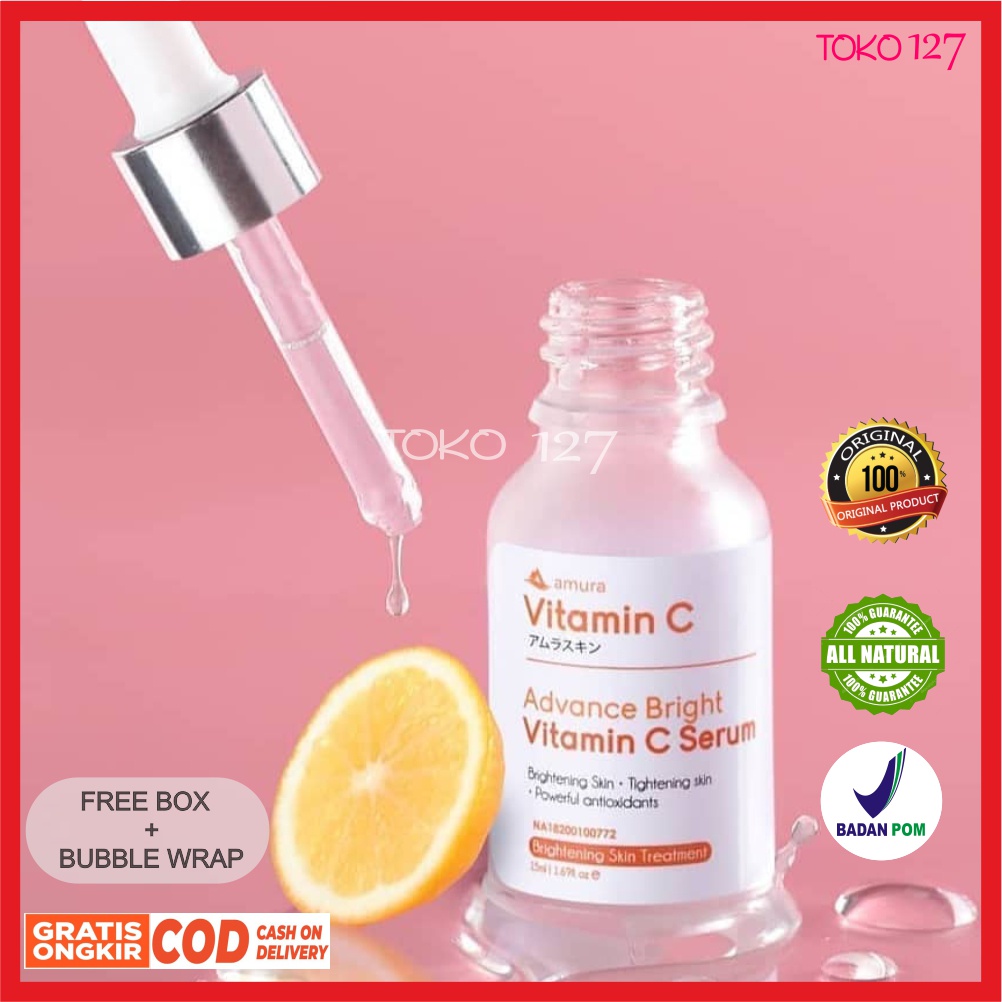 Serum Amura Wajah Acne Jerawat Glowing Vit C Gold  Skincare expert Serum Kecantikan Asli BPOM 100%