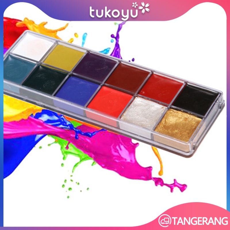 Jual 12 Warna Face Painting/Body Painting/Cat Wajah Painting/Face Body