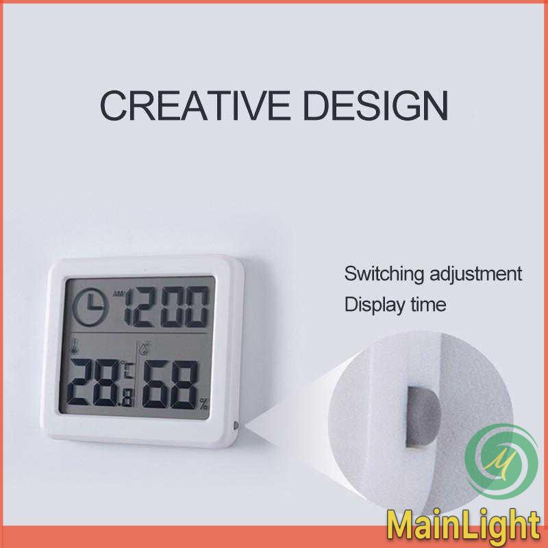 GS8 Jam Digital ANENG Meja Dinding Thermometer Hygrometer Sensor - ZL20 Hitam