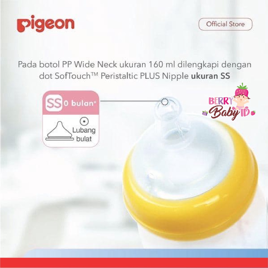 Pigeon Paket Beli 2 Gratis 1 Botol Susu Bayi Soft Touch 160 ml 0m+ Berry Mart