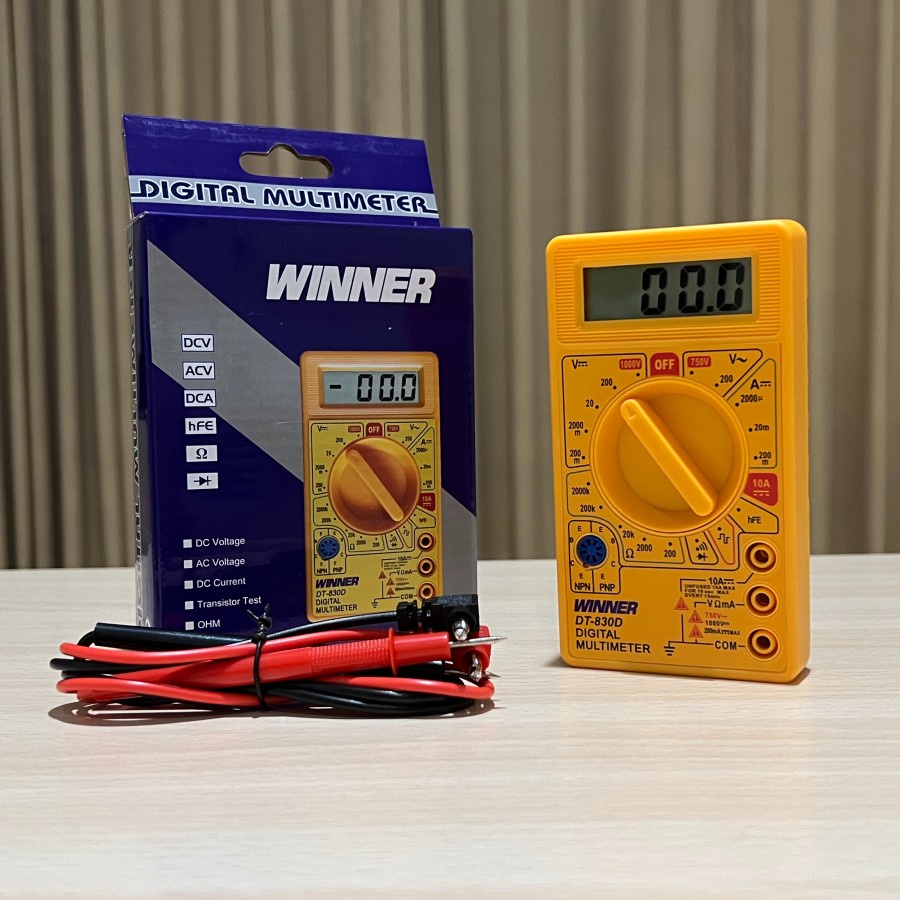 MULTIMETER DIGITAL TESTER MULTITESTER AVOMETER WINNER DT-830D