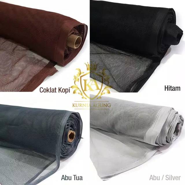 Kain Tile Tulle Tila Halus Jatuh 1.7 M Gulungan per Roll Bahan Rok Dress Gaun Kebaya Murah