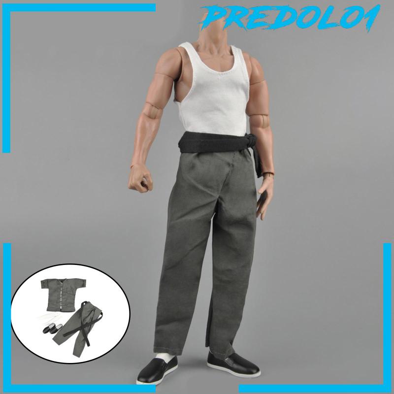 [PREDOLO1] Kung Fu Suit Chinese Kongfu Costum Doll Clothes for Accessories Xmas Gifts