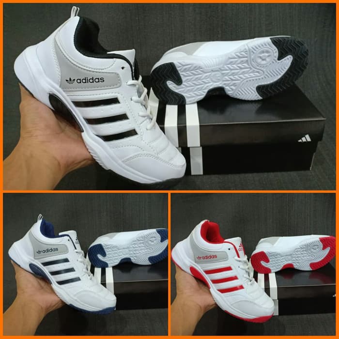 Sepatu pria adidas tenis sepatu tenis badminton dan olahraga NK03 - Hitam- 40