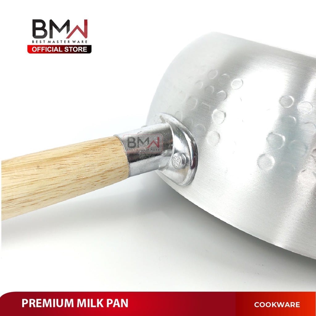 BMW Kitchen Ware - Panci Mie Rebus Gagang Kayu Milk Pot Alumunium