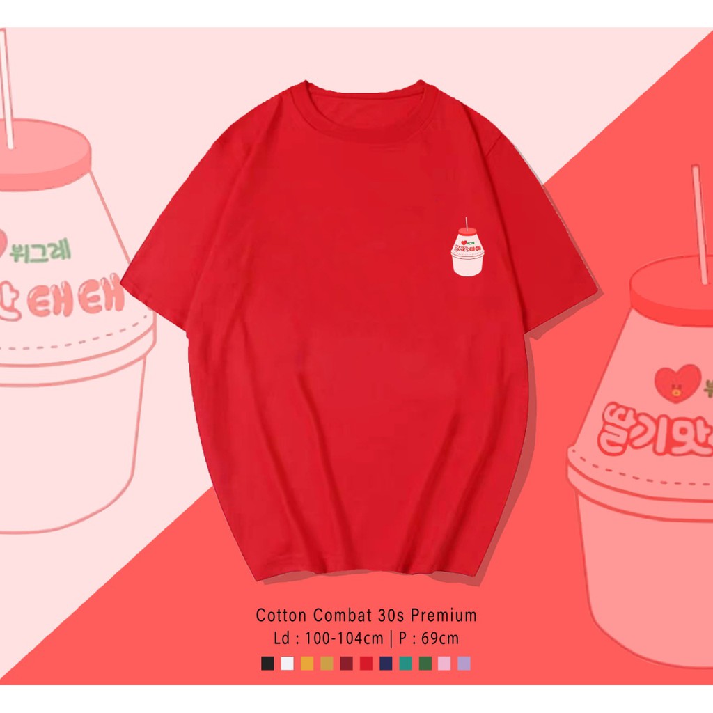 BT21 MILK TATA / TERMURAH BAJU KAOS KATUN WANITA/ PRIA UNISEX LENGAN PENDEK / TUMBLR TEE