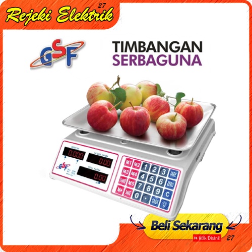GSF G-5430 Timbangan 30 Kg Barang Laundry Sembako Digital Price Computing Scale - Berkualitas