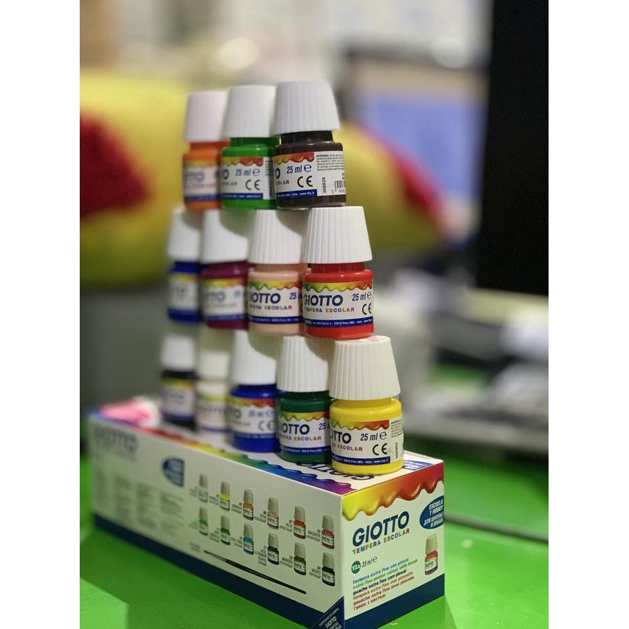 

PROMO GIOTTO TEMPERA ESCOLAR PAINT 25ML 12 WARNA WASHABLE NON TOXIC PERALATAN MELUKIS ART SET