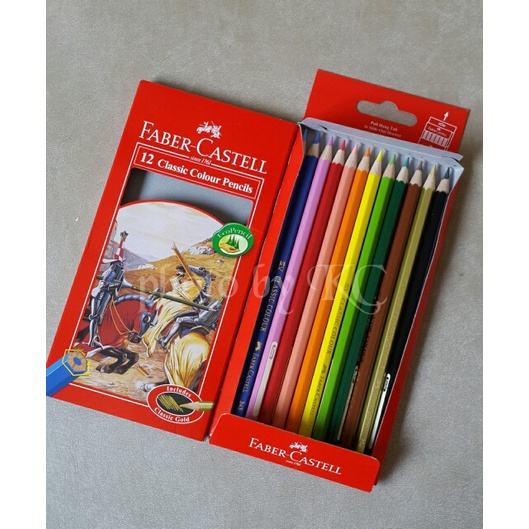 

WARNAPENSIL- ATK0082FC 12 WARNA CLASSIC COLOUR PENSIL WARNA 115852 FABER CASTELL TK -PENSIL WARNA