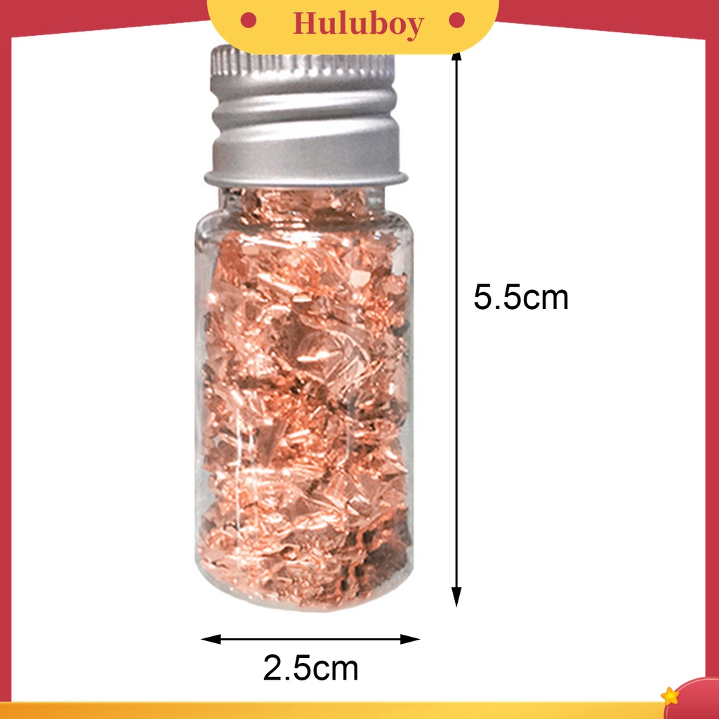 Huluboy Huluboy♡ 3 Botol Kertas Foil Warna Emas Multifungsi Untuk Manicure