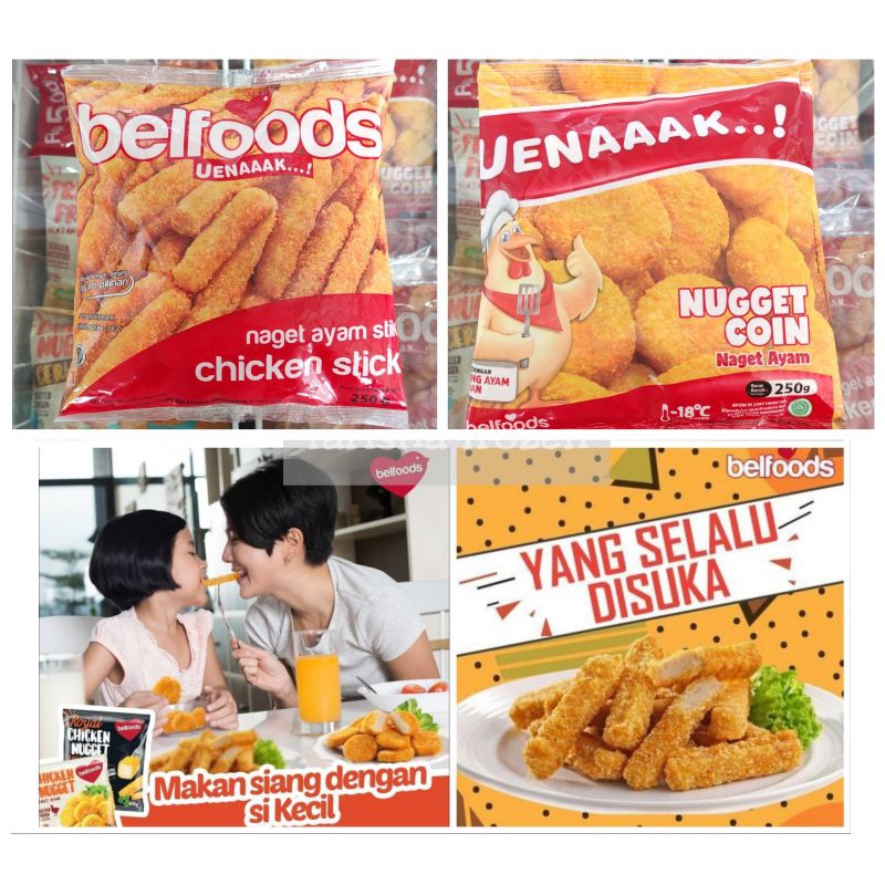 ✨ FSFF ✨ Belfoods Uenak Chicken Nugget 250g 500g