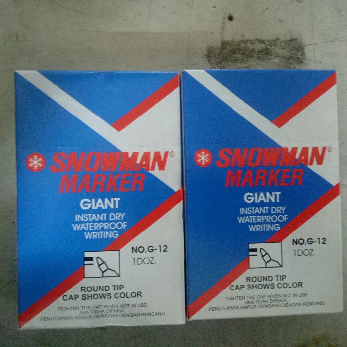 

Hadir Sepidol Snowman Marker(Permanen) G-12 Hitam 1Box(12Pcs) Trendi