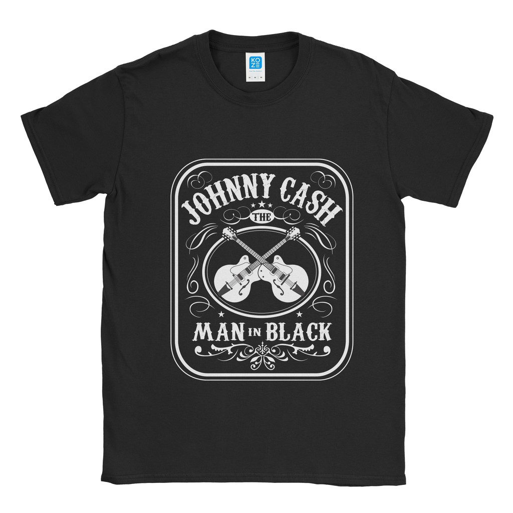 Baju Kaos Band Johny Cash Black Label