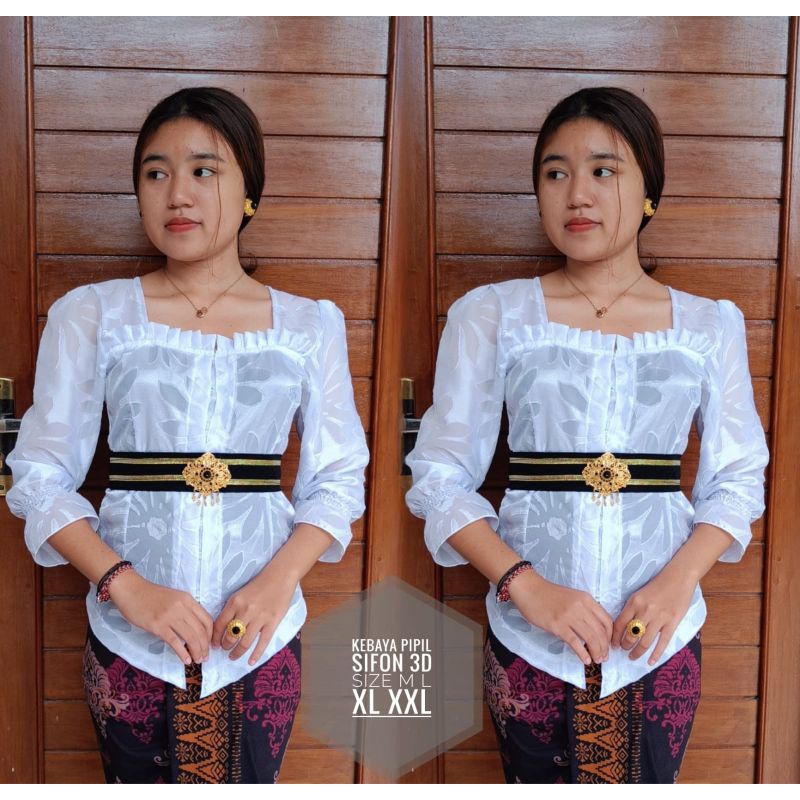 Kebaya Sifon 3D  Sabrina Pilpil Tangan Kerut