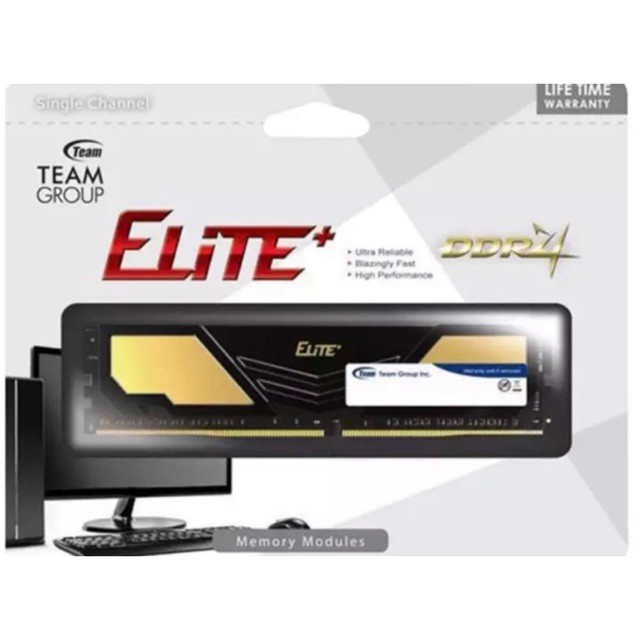 TEAM Elite Plus Black 8GB DDR4 2666Mhz (8Gbx1)