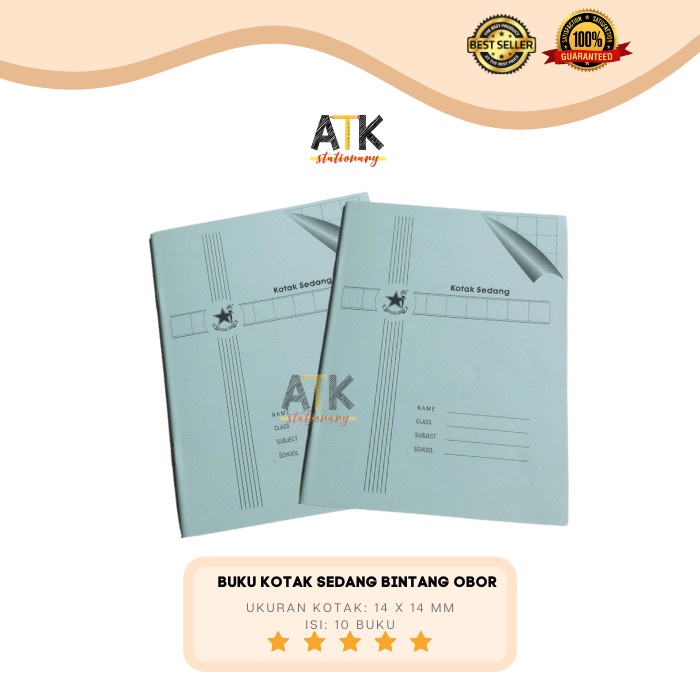 

CODES0X-27 Buku Tulis Kotak Sedang Bintang Obor 38 Lembar atk