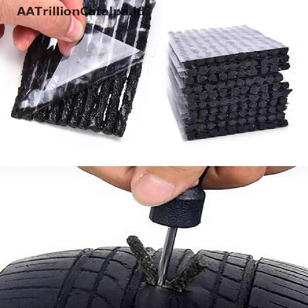 Aatrillioncatalpa 100 Pcs Strip Cacing Untuk Reparasi Tambal Ban Tubeless Sepeda