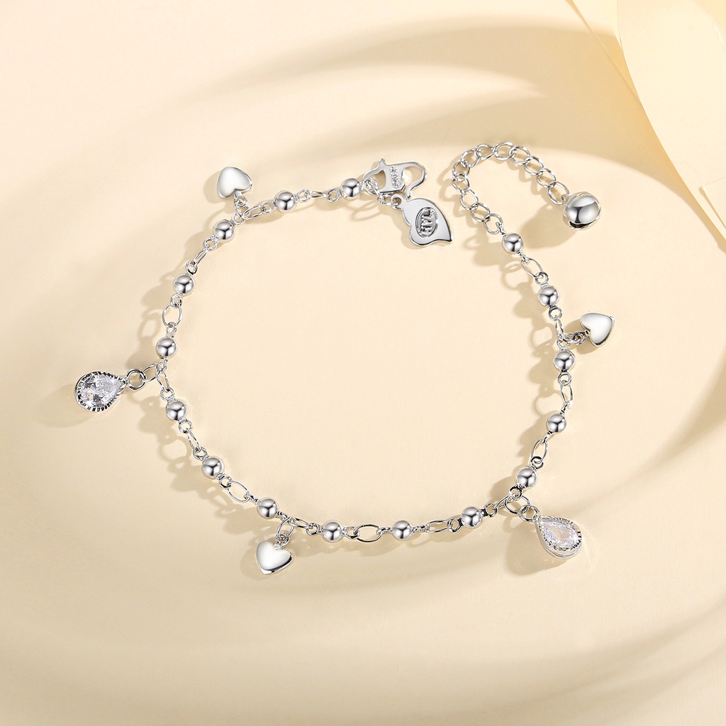 Y568 [COD✔]Gelang Wanita Hati Titanium Anti Karat Gelang Fashion Murah Perempuan Dan Wanita
