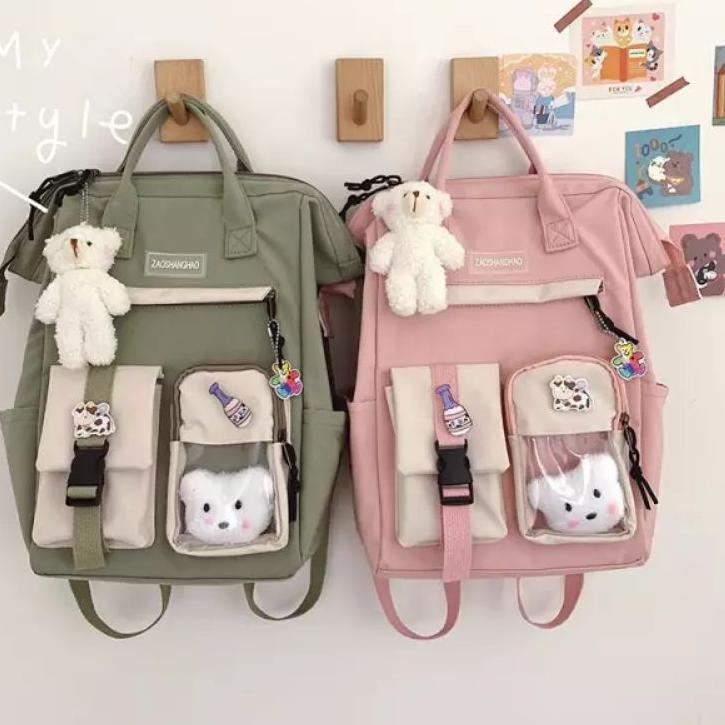 Booming ETALASE J/TAS KOREA IMPORT ORIGINAL/TAS IMPORT ASLI/TAS KOREA FREE PIN GANTUNGAN BONEKA LUCU