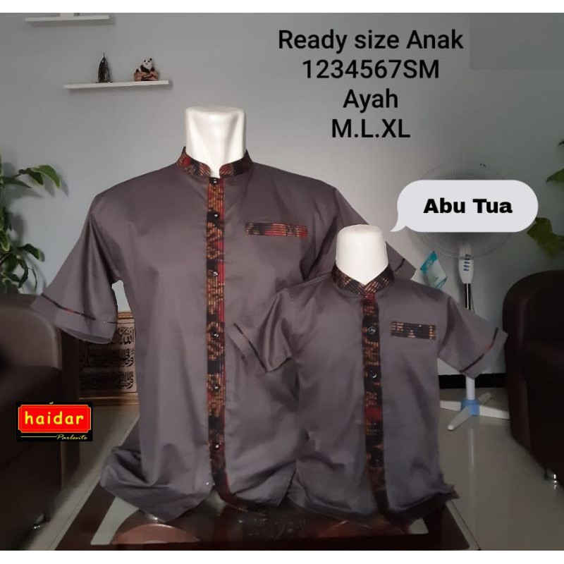 KOKO COUPLE KEMBARAN AYAH ANAK ABU TUA