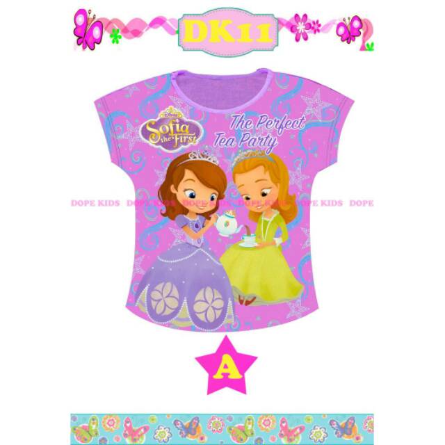Kaos Baju anak sofia the first import