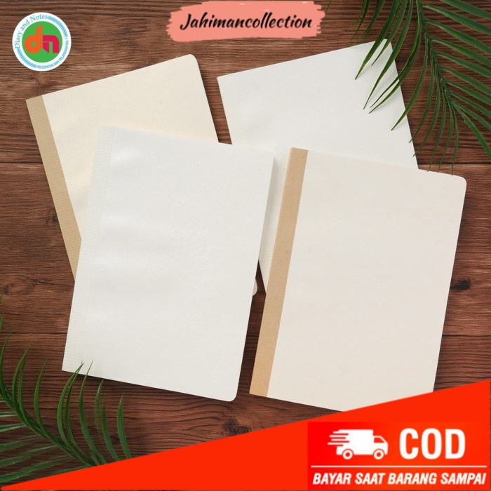 

✨ BISA COD ✨ Buku Kotak Kecil Leaf Impression Thick Ruled Notebook B5 Bagus - Ruled A