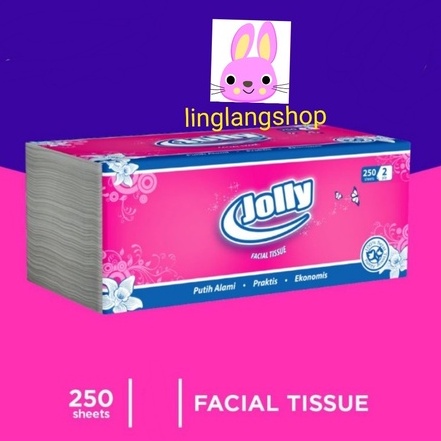 Tissue Jolly 250 sheet softpack tisu kering facial (no.152)