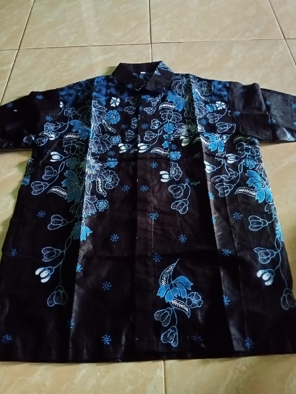 Bmbart Batik Hrb026 Kenongo Hem Pendek Padi Pekalongan M L Xl Batik Pria Murah Modern Prada Panjang.