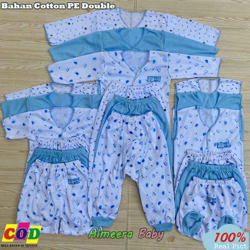 18 PCS Paket Lahiran Baju Celana Bayi Baru Lahir Usia 0-3 Bulan Gift Set Kado Perlengkapan Lahiran Almeera Baby and Kids