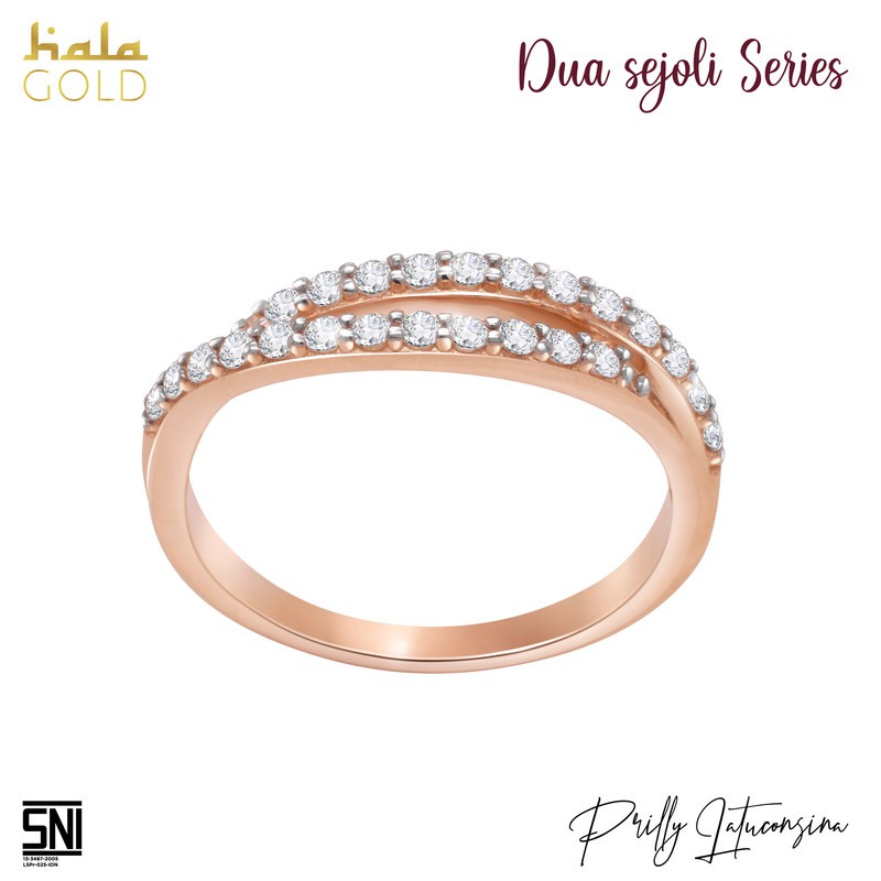 Cincin Emas Dua Sejoli Hala Gold Prilly Maaf Sayang 3WSZ424
