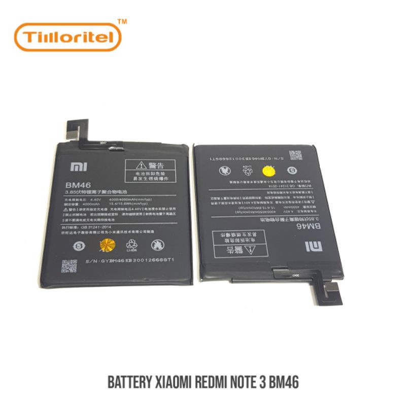 BAT XI000034443ERY KOMPATIBLE UNTUK XIAOMI BM46/REDMI NOTE 3