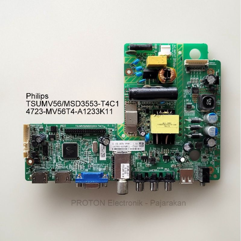 Mainboard LED TV Philips 32PHA3052S /70 32PHA305S 3000 Series Matherboard TSUMV56/MSD3553-T4C1 PCB 4