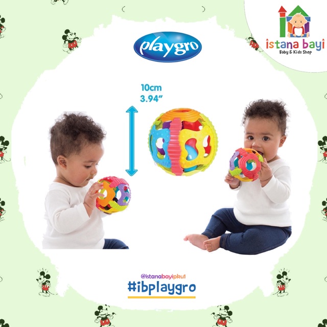 Playgro Shake Rattle and Ball - Mainan bayi