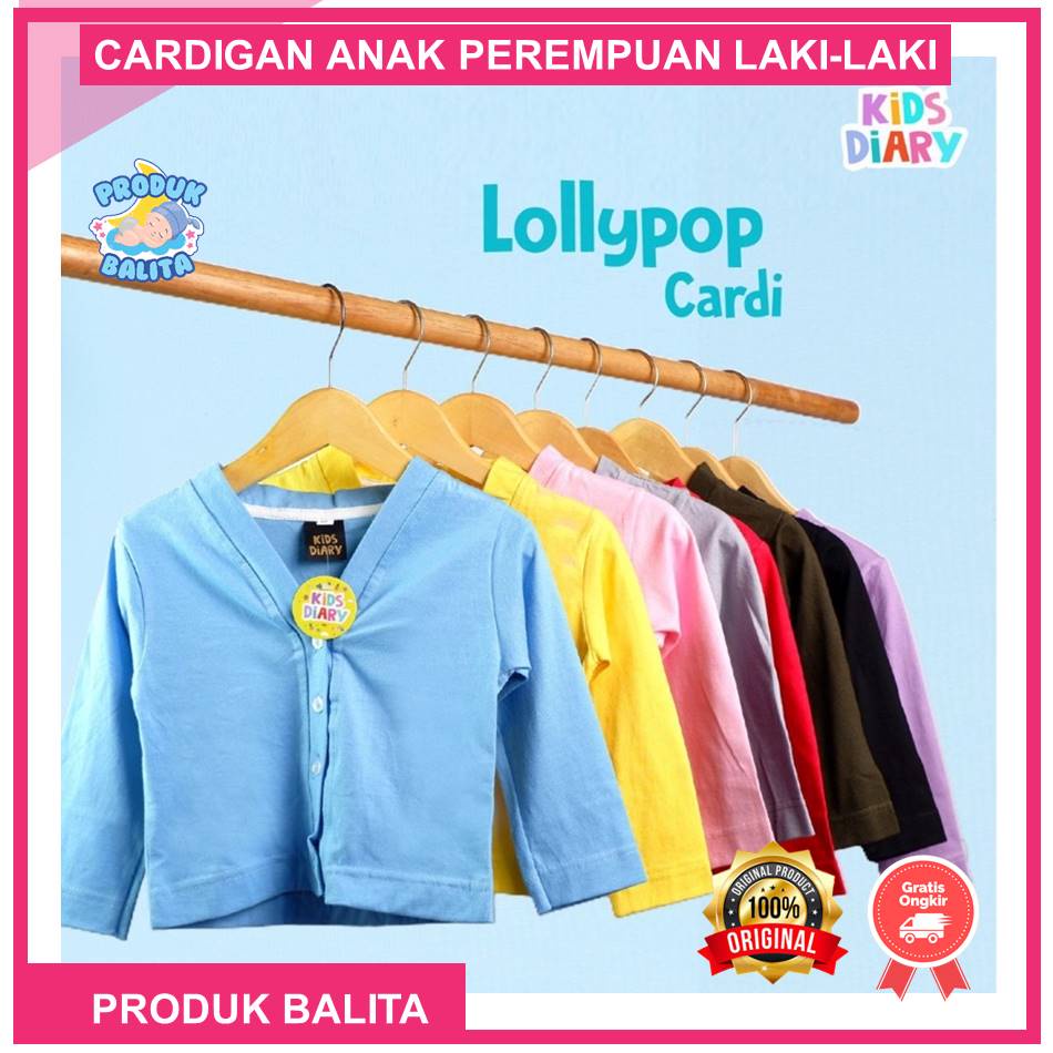 Baju Atasan Anak Anak Perempuan Laki-laki Usia 1-8 Tahun Cardigan Anak Lollipop Cardi By Kakay Kids Murah Terlaris